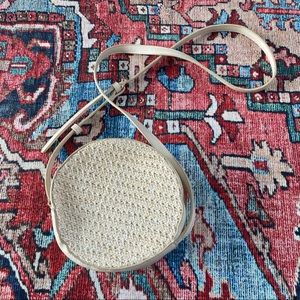 Sole Society Circle Crossbody Bag Cream